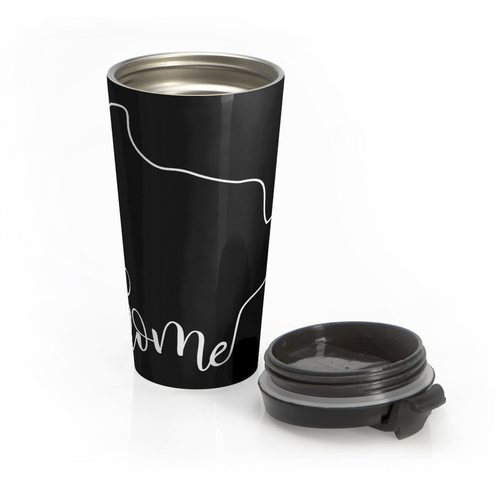 BOLIVIA (Black) - Stainless Steel Travel Mug