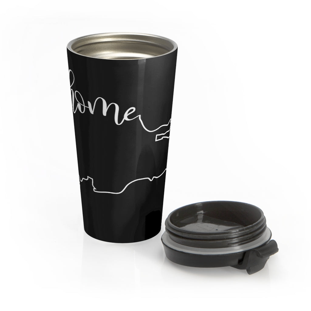 DOMINICAN REPUBLIC (Black) - Stainless Steel Travel Mug