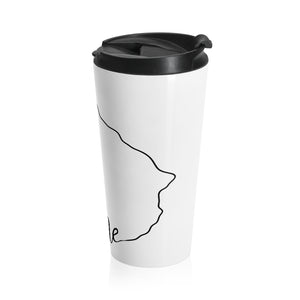 URUGUAY (White) - Stainless Steel Travel Mug