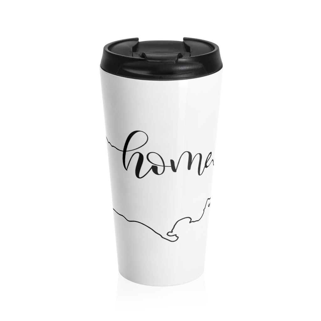 JAMAICA (White) - Stainless Steel Travel Mug