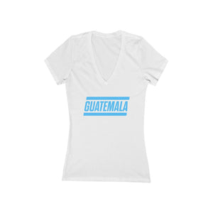 GUATEMALA BOLD (7 Colors) - Women's Jersey Short Sleeve Deep V-Neck Tee