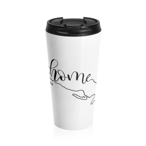 CUBA (White) - Stainless Steel Travel Mug