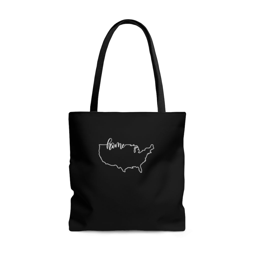 UNITED STATES (Black) - Tote Bag
