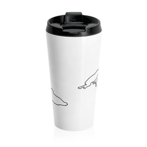 CUBA (White) - Stainless Steel Travel Mug