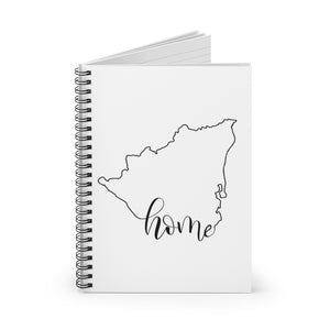 NICARAGUA (White) - Spiral Notebook - Ruled Line