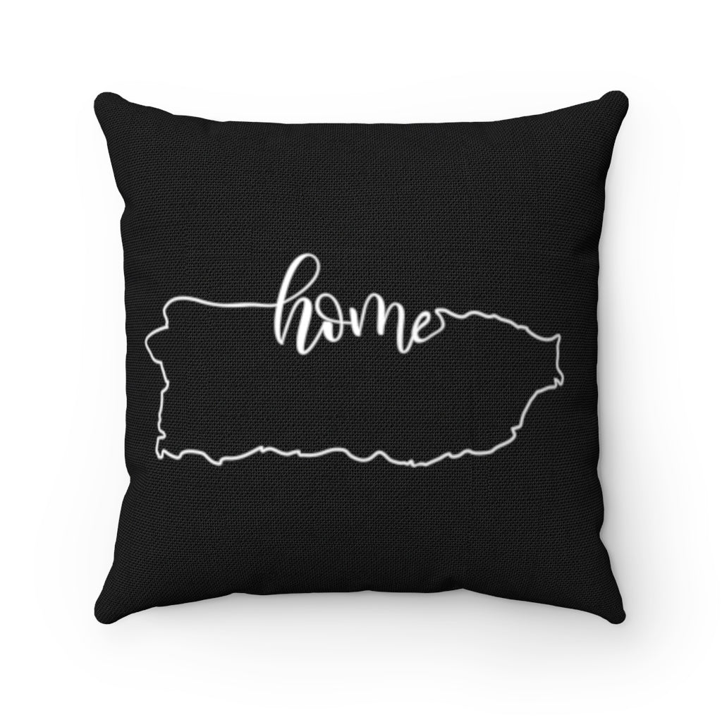 PUERTO RICO (Black) - Polyester Square Pillow