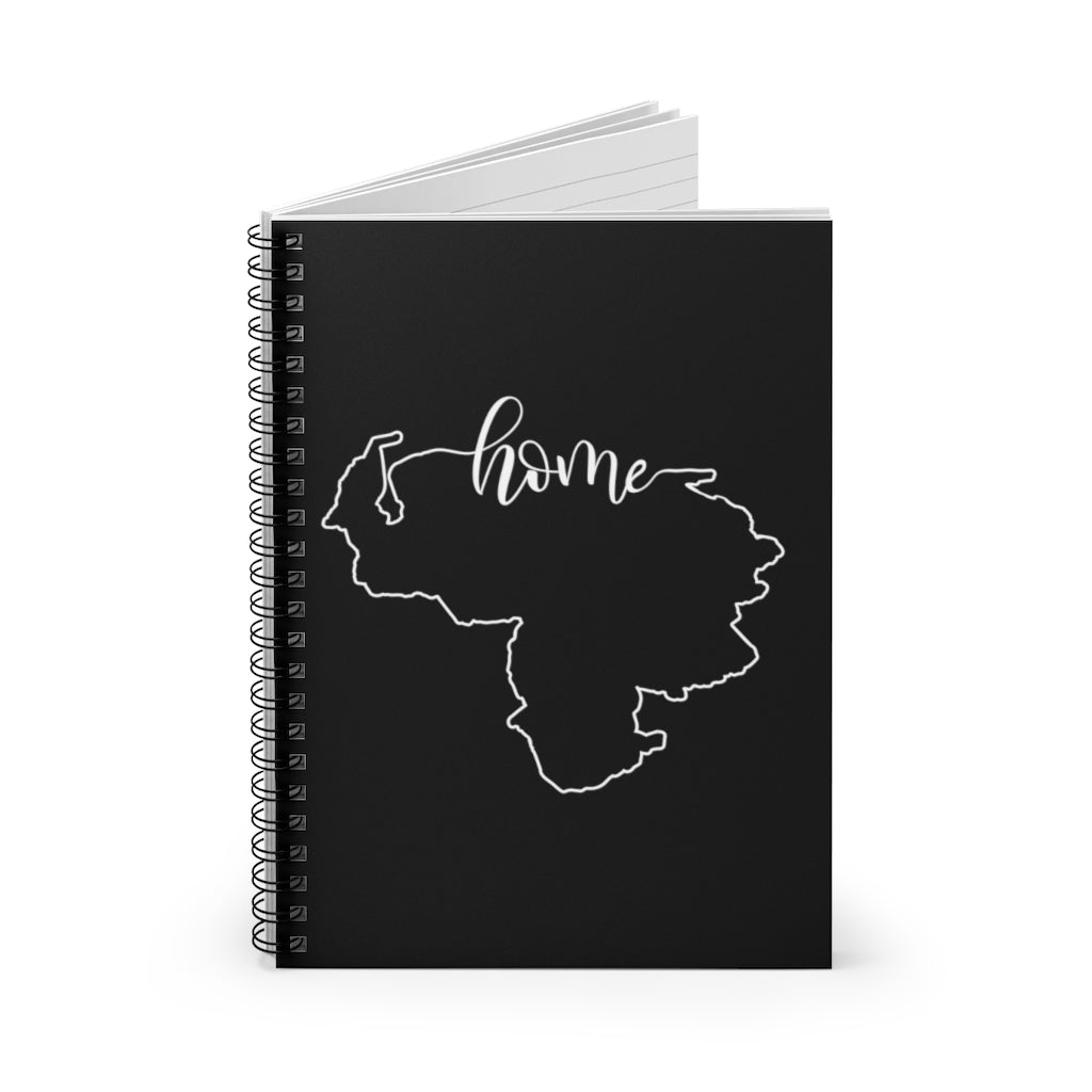 VENEZUELA (Black) - Spiral Notebook - Ruled Line