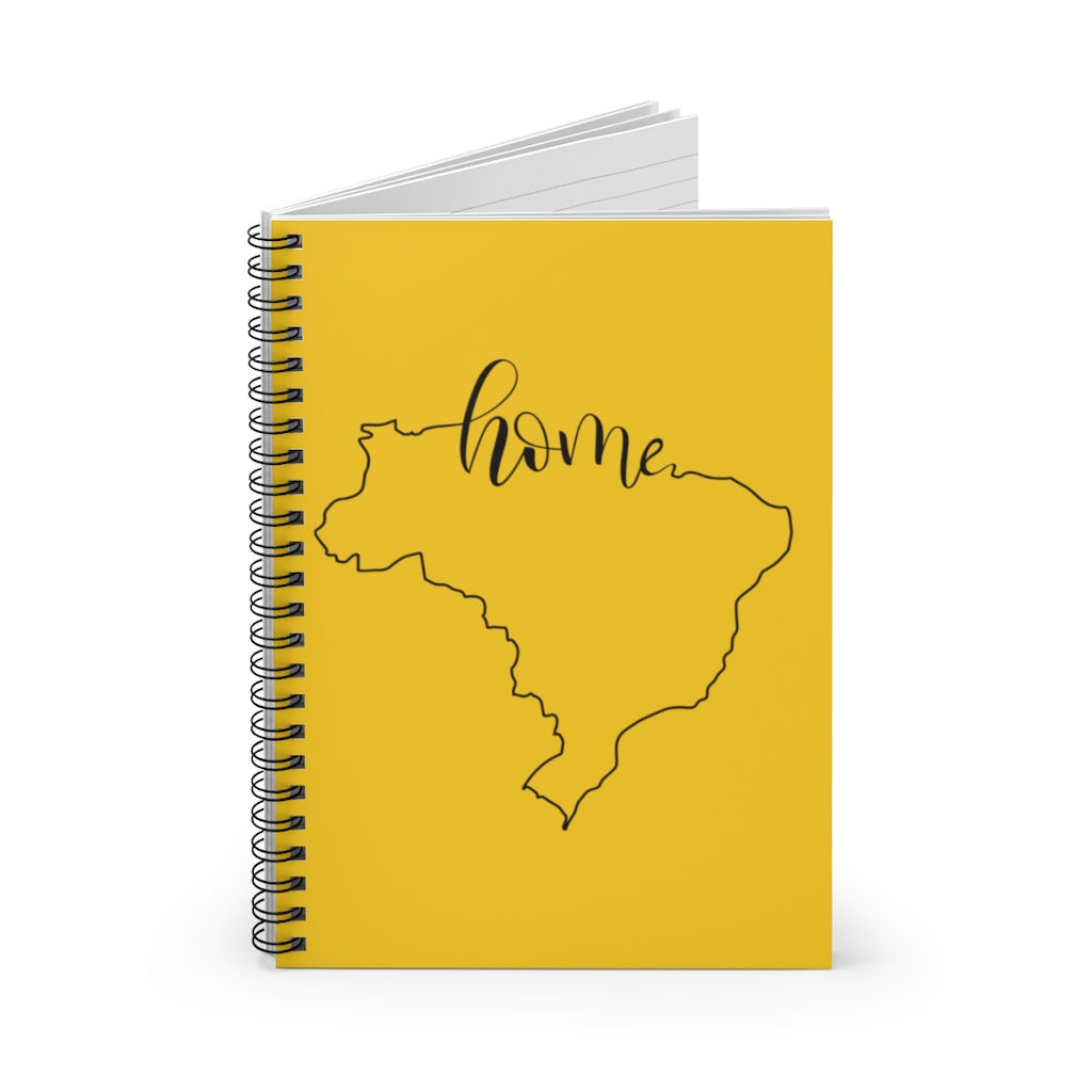 BRAZIL (Yellow) - Spiral Notebook - Ruled Line