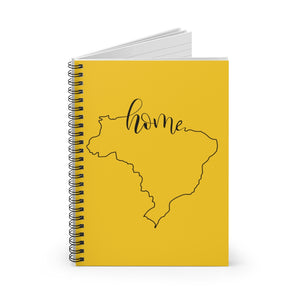 BRAZIL (Yellow) - Spiral Notebook - Ruled Line