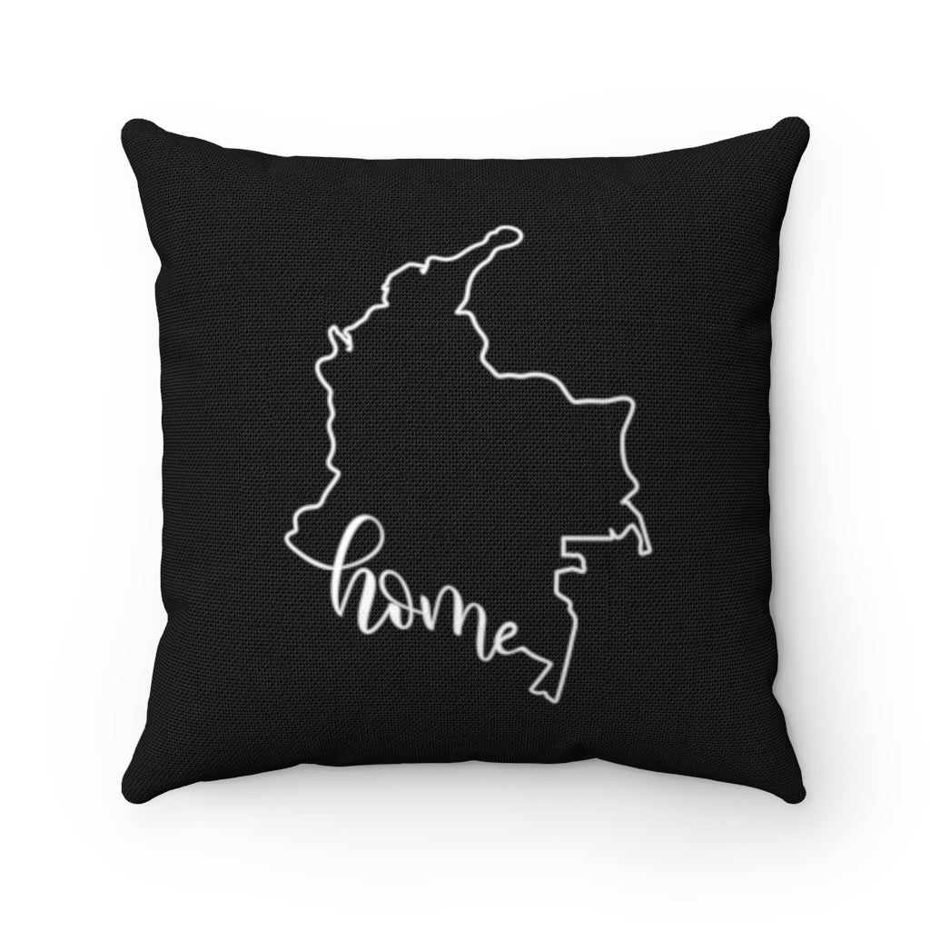 COLOMBIA (Black) - Polyester Square Pillow
