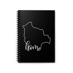 BOLIVIA (Black) - Spiral Notebook - Ruled Line