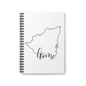 NICARAGUA (White) - Spiral Notebook - Ruled Line