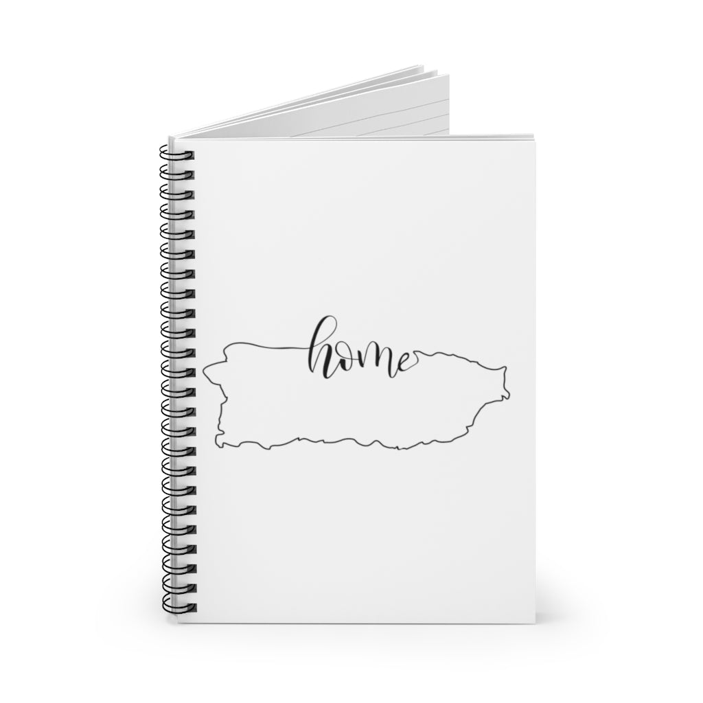 PUERTO RICO (White) - Spiral Notebook - Ruled Line