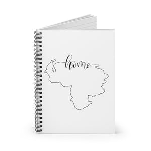 VENEZUELA (White) - Spiral Notebook - Ruled Line