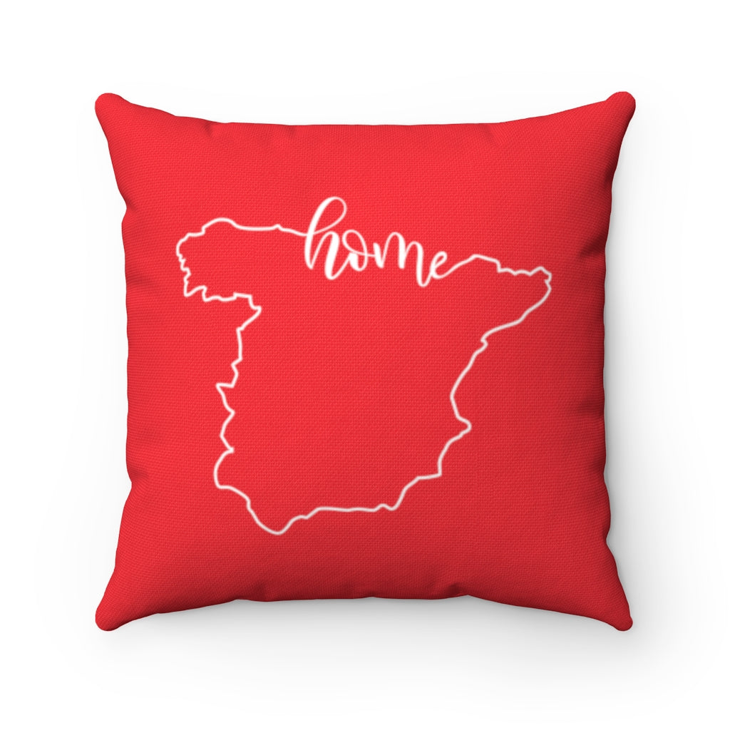 SPAIN (Red) - Polyester Square Pillow