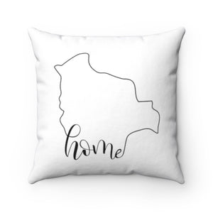 BOLIVIA (White) - Polyester Square Pillow