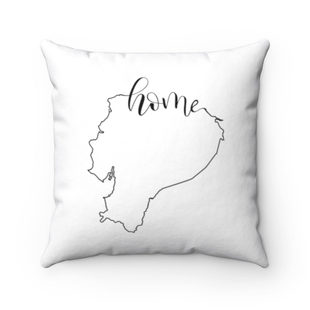 ECUADOR (White) - Polyester Square Pillow