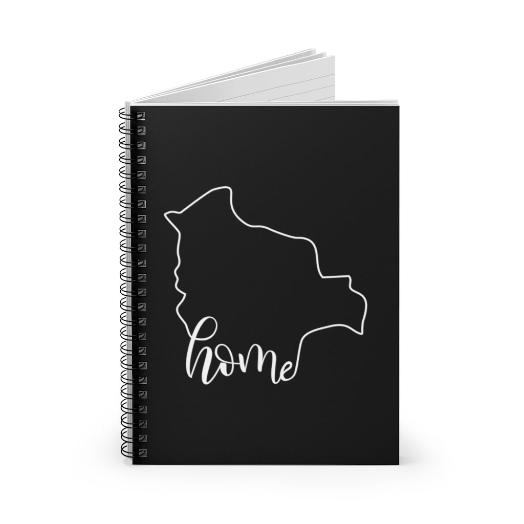 BOLIVIA (Black) - Spiral Notebook - Ruled Line