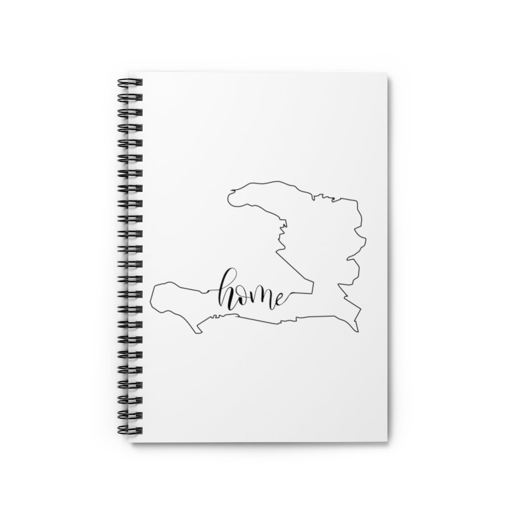 HAITI (White) - Spiral Notebook - Ruled Line