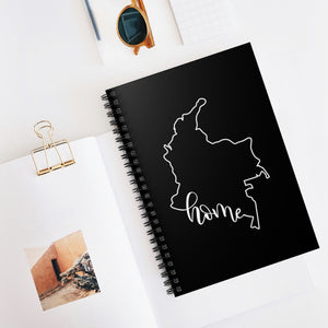 COLOMBIA (Black) - Spiral Notebook - Ruled Line