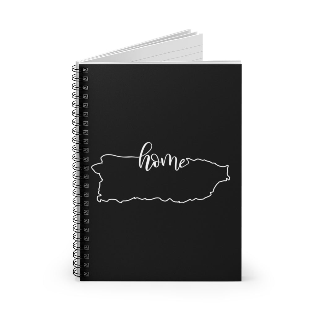 PUERTO RICO (Black) - Spiral Notebook - Ruled Line