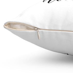 BOLIVIA (White) - Polyester Square Pillow