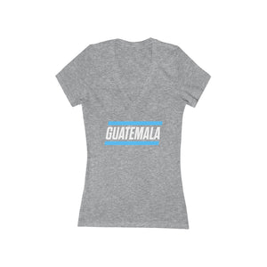 GUATEMALA BOLD (7 Colors) - Women's Jersey Short Sleeve Deep V-Neck Tee