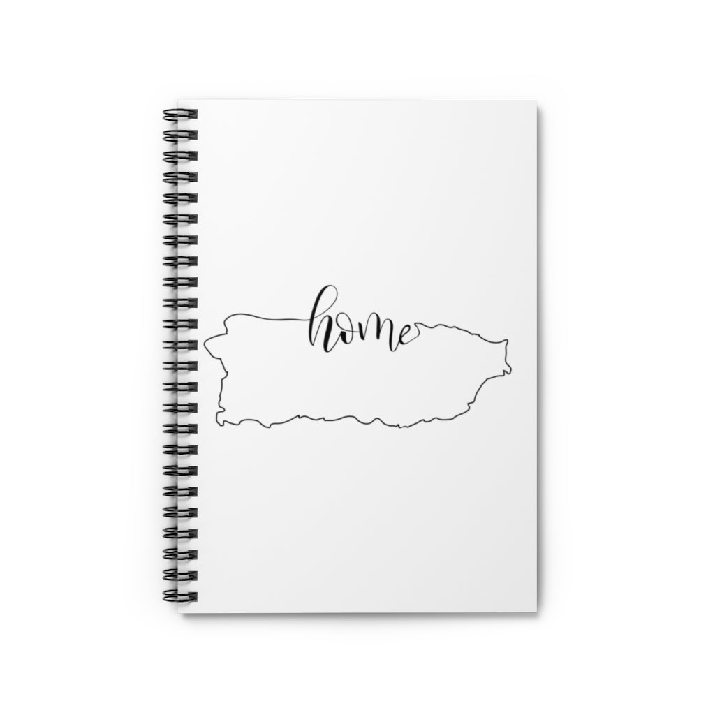 PUERTO RICO (White) - Spiral Notebook - Ruled Line