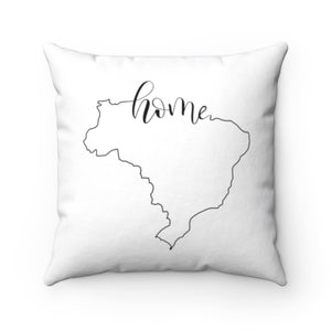 BRAZIL (White) - Polyester Square Pillow