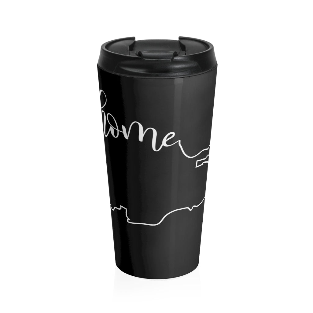 DOMINICAN REPUBLIC (Black) - Stainless Steel Travel Mug