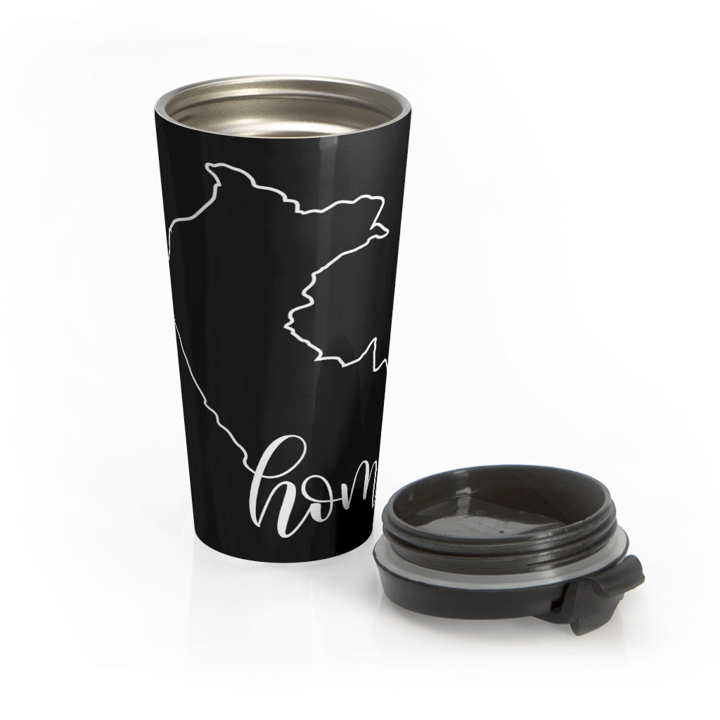 PERU (Black) - Stainless Steel Travel Mug