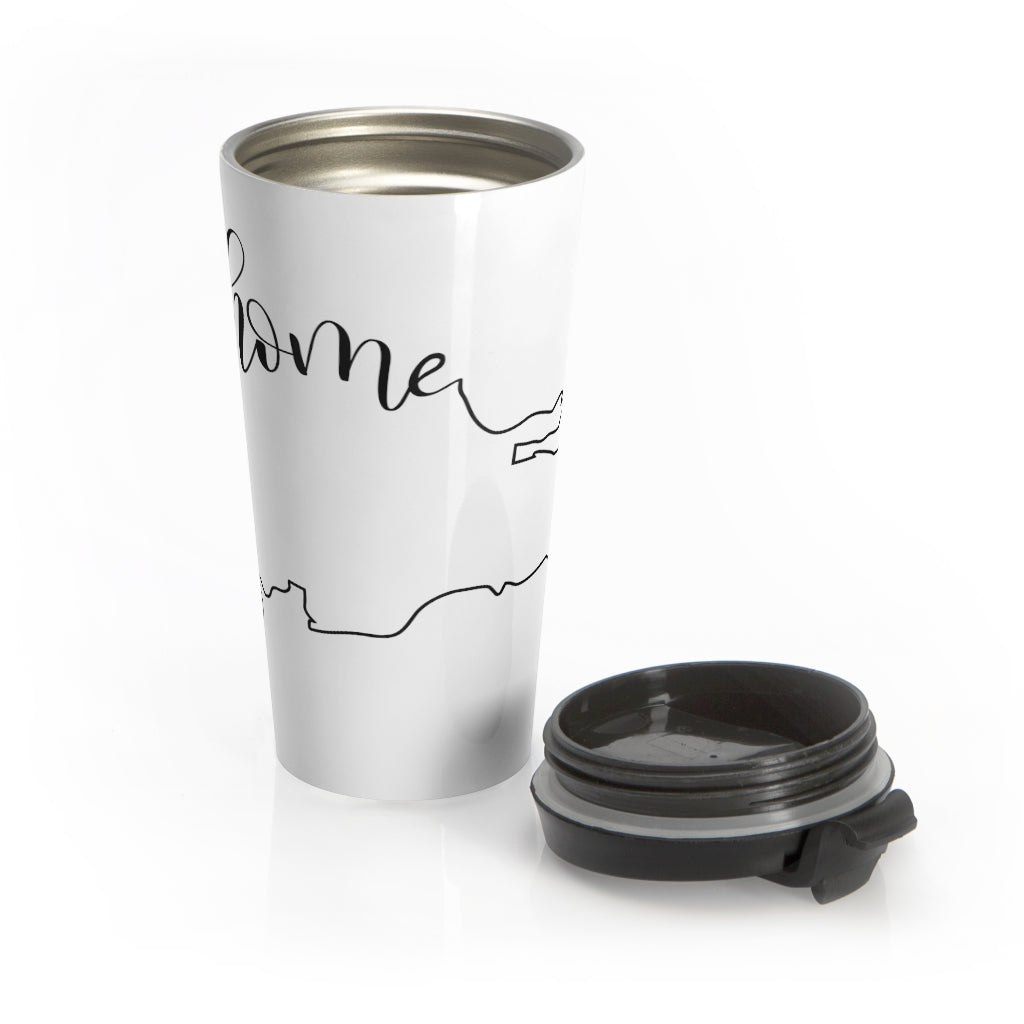 DOMINICAN REPUBLIC (White) - Stainless Steel Travel Mug