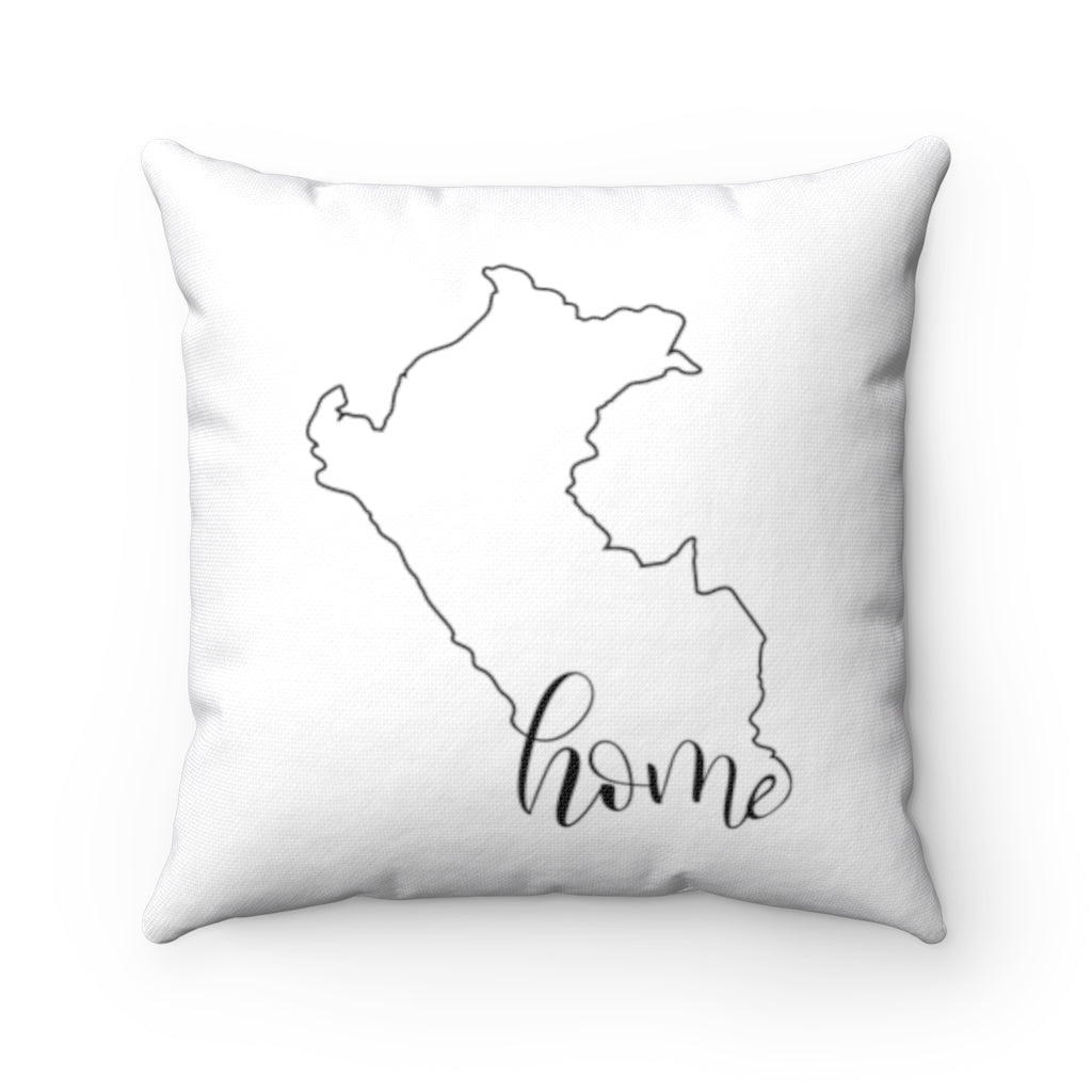 PERU (White) - Polyester Square Pillow