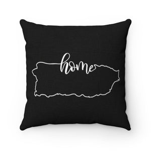PUERTO RICO (Black) - Polyester Square Pillow