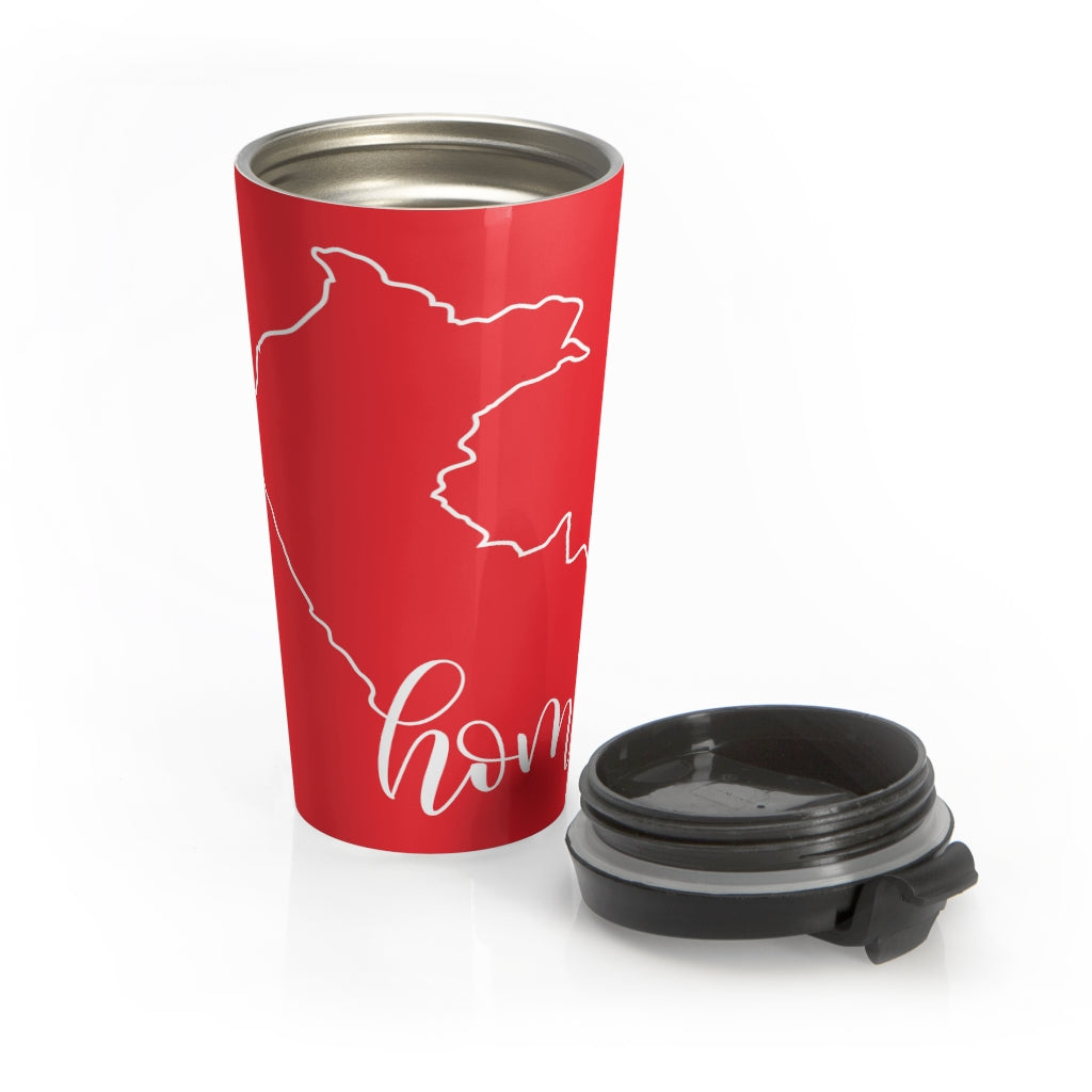 PERU (Red) - Stainless Steel Travel Mug