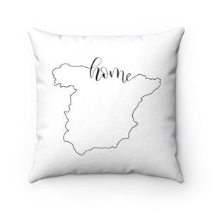 SPAIN (White) - Polyester Square Pillow