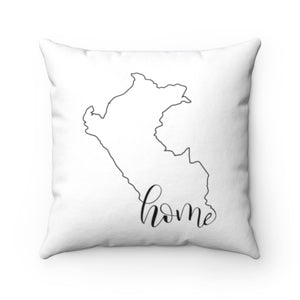 PERU (White) - Polyester Square Pillow