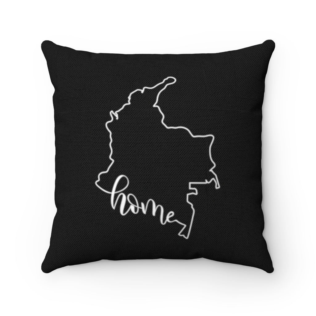 COLOMBIA (Black) - Polyester Square Pillow