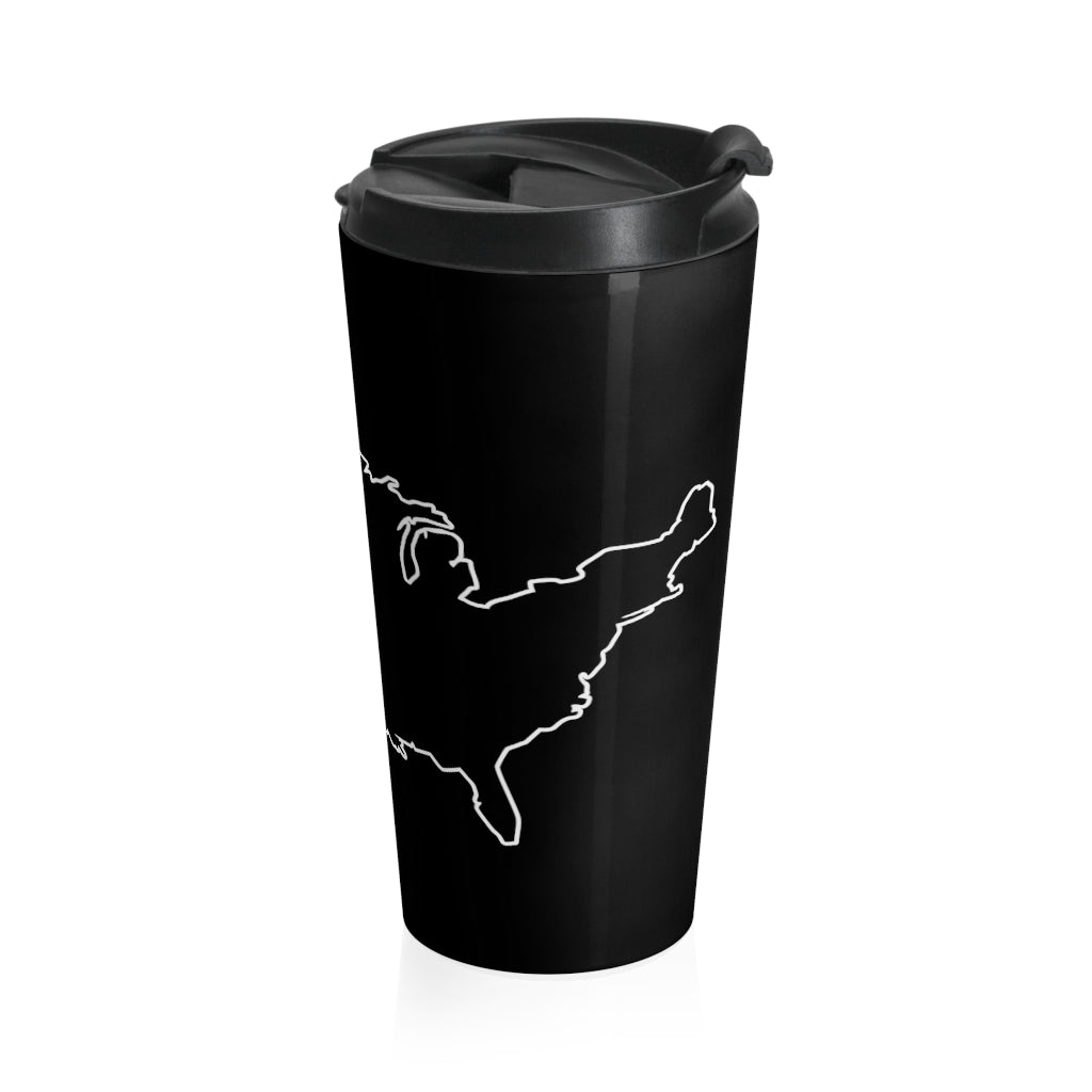 UNITED STATES (Black) - Stainless Steel Travel Mug