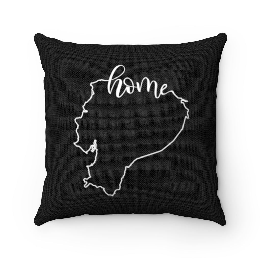 ECUADOR (Black) - Polyester Square Pillow