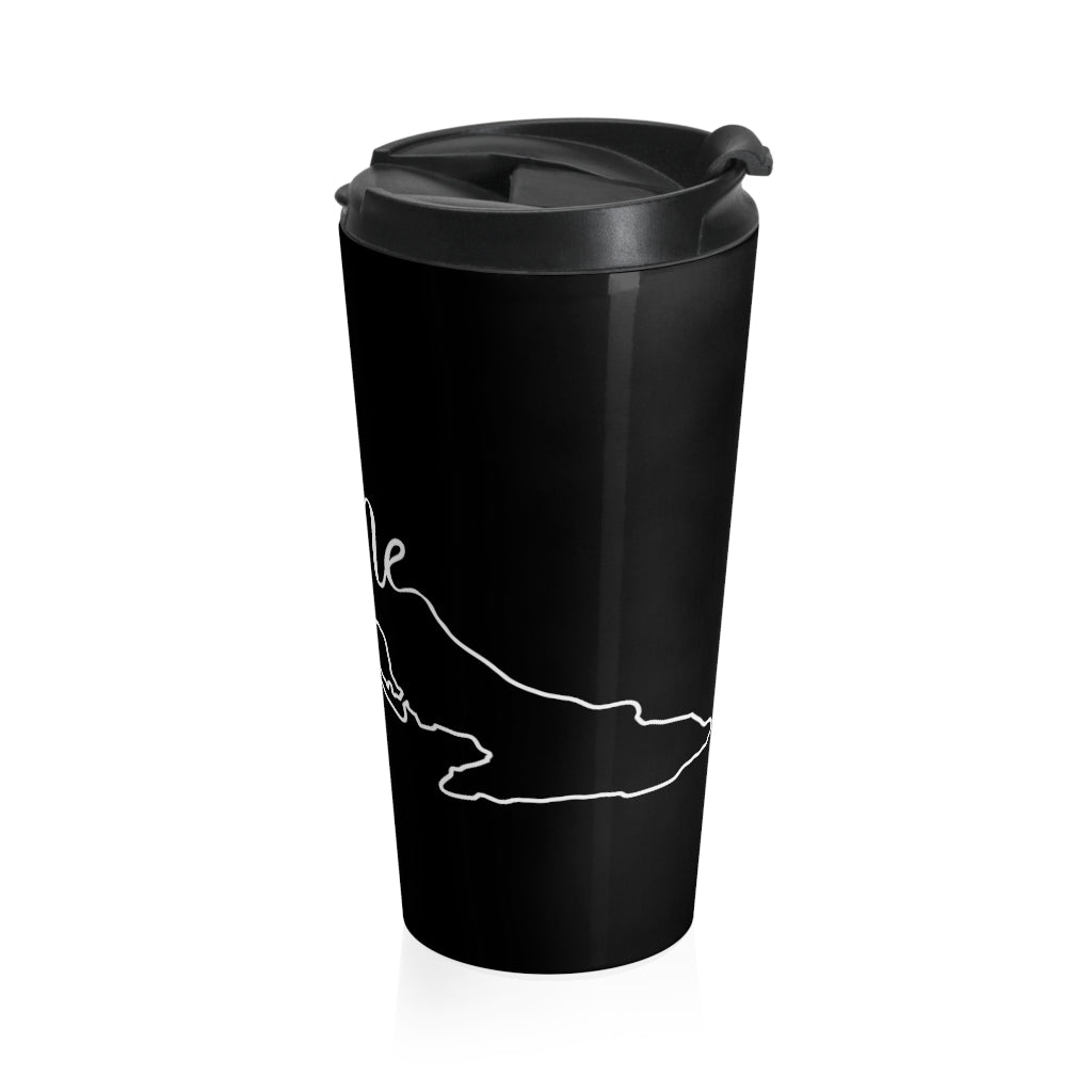 CUBA (Black) - Stainless Steel Travel Mug