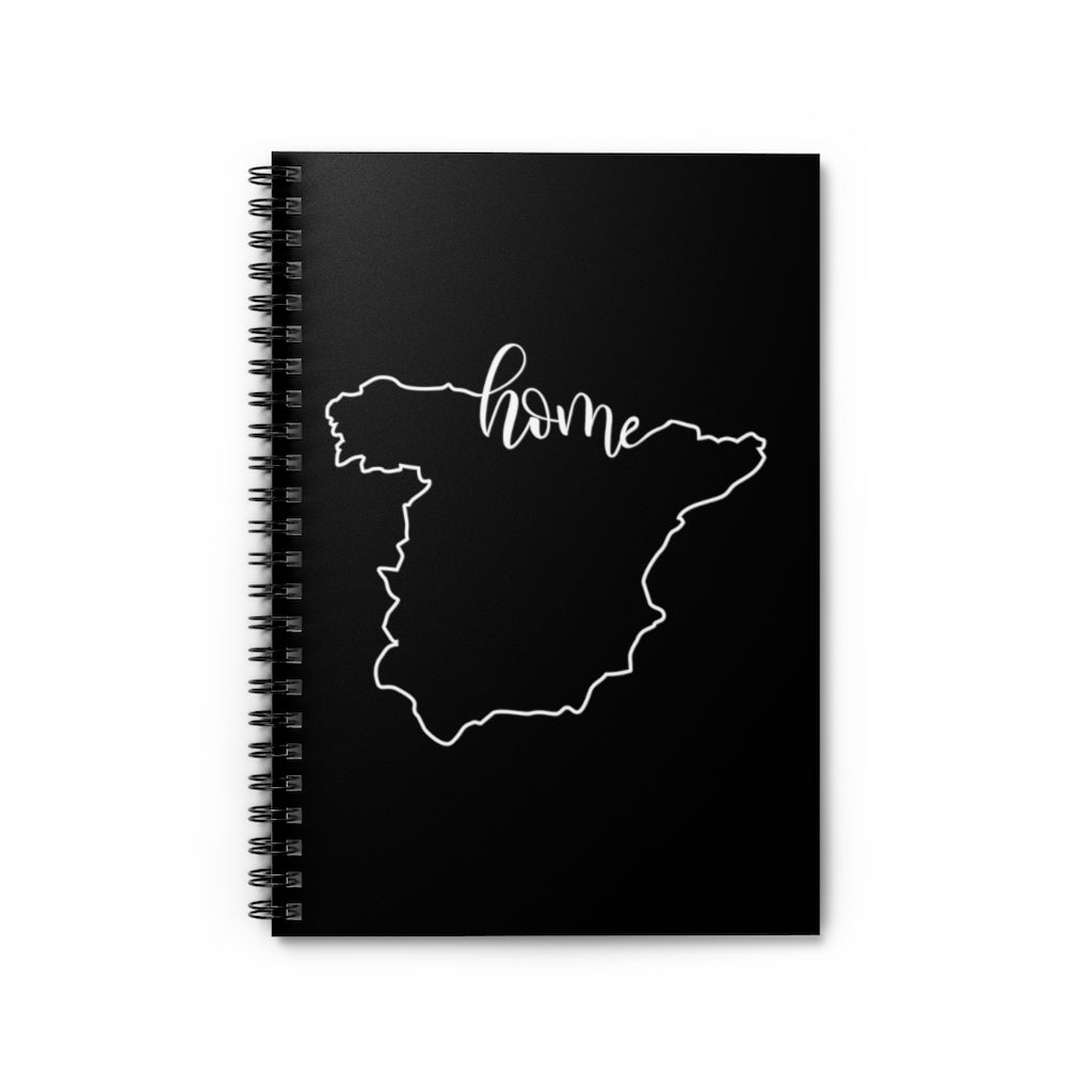 SPAIN (Black) - Spiral Notebook - Ruled Line