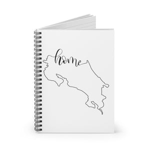 COSTA RICA (White) - Spiral Notebook - Ruled Line