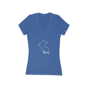 PERU (7 Colors) - Women's Jersey Short Sleeve Deep V-Neck Tee