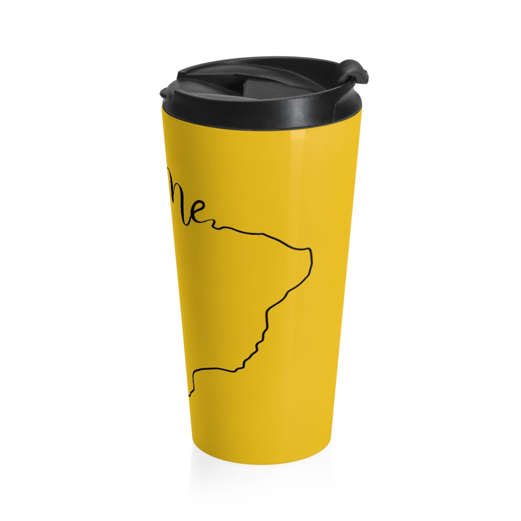 BRAZIL (Yellow) - Stainless Steel Travel Mug