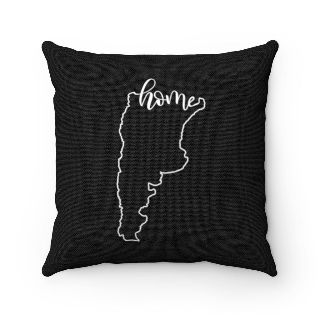 ARGENTINA (Black) - Polyester Square Pillow