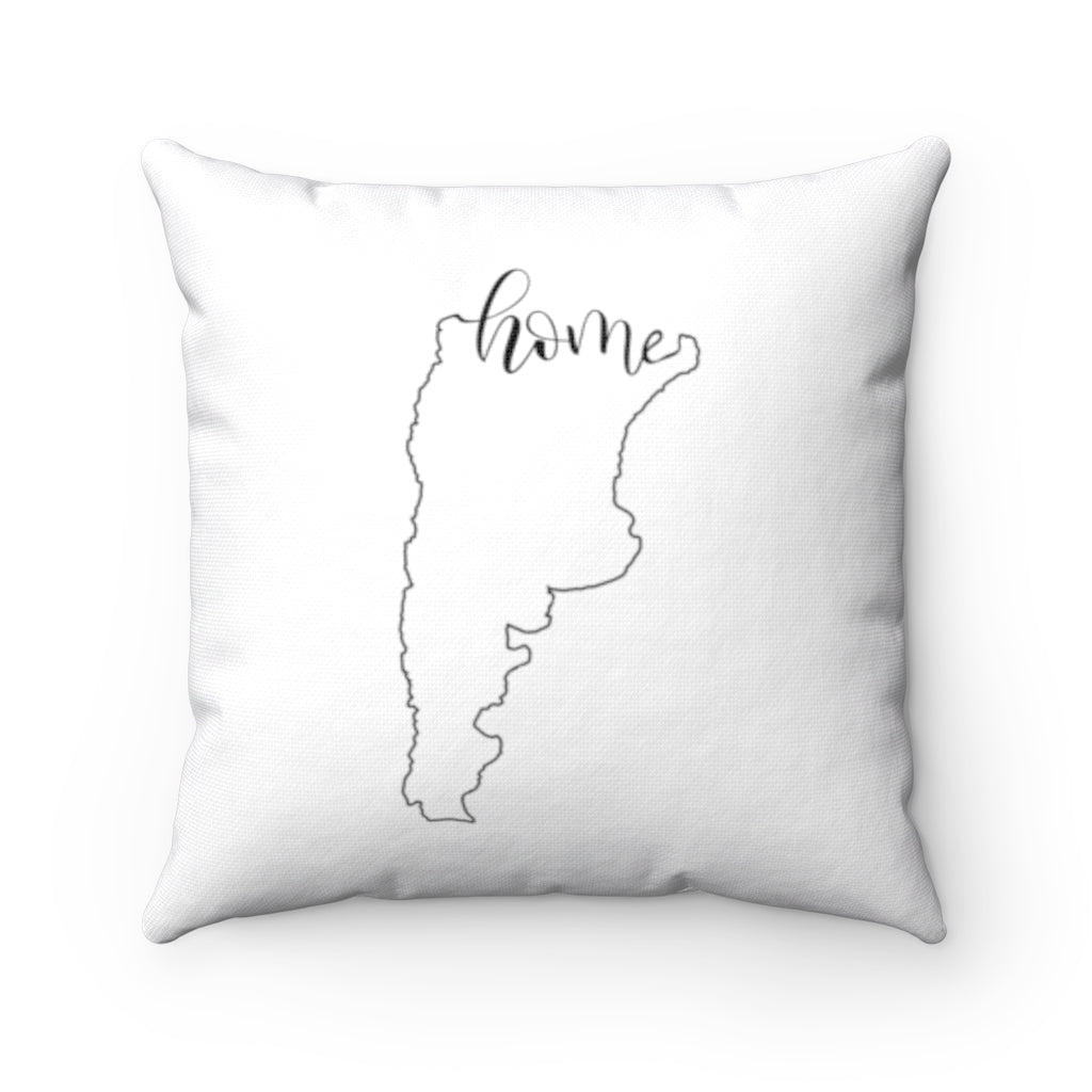 ARGENTINA (White) - Polyester Square Pillow