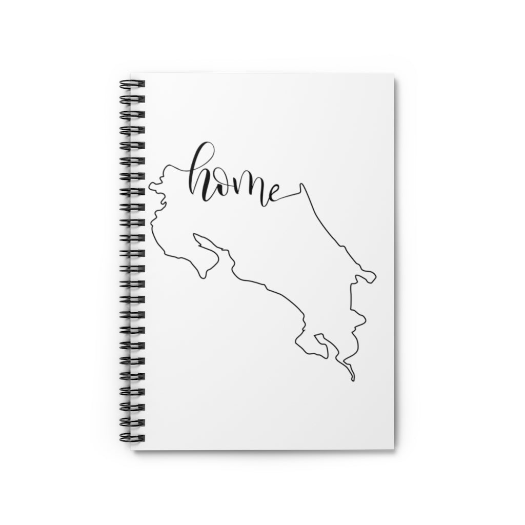 COSTA RICA (White) - Spiral Notebook - Ruled Line