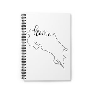 COSTA RICA (White) - Spiral Notebook - Ruled Line