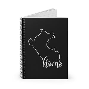 PERU (Black) - Spiral Notebook - Ruled Line